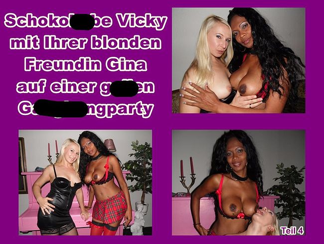 schokobebe Porno Video: Finalrunde bei der Gangba*gparty mit Gina & Schokobebe